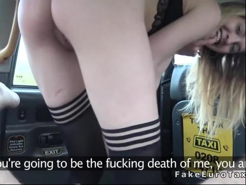 Wet cunt blonde bangs fake taxi driver